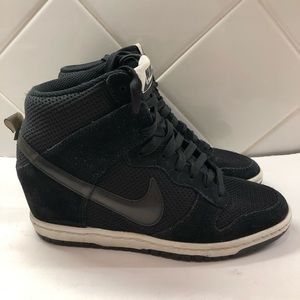Nike Dunk Sky High Essential Black Shoe Hidden Wedge Women’s Size 6.5